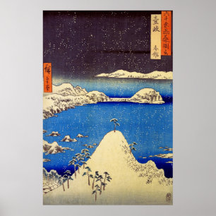 Poster Nevasca em Shimasaku Província de Iki Utagawa Hiro