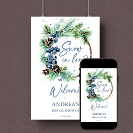 Poster Neve apaixonada por chá de panela de inverno sinal