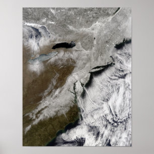Póster Neve através dos Estados Unidos do nordeste