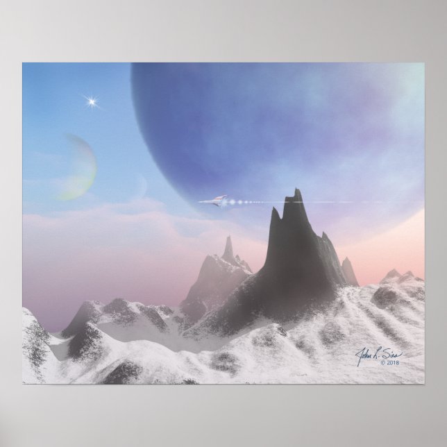Poster Neve Azul (20 x 16) (Frente)