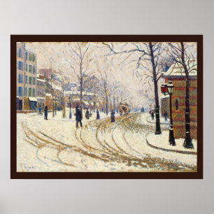 Póster Neve, Bulevar de Clichy, Paris por Paul Signac
