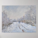 Poster Neve de inverno em Argeteuil<br><div class="desc">Vintage,  cena de neve de uma vila.</div>