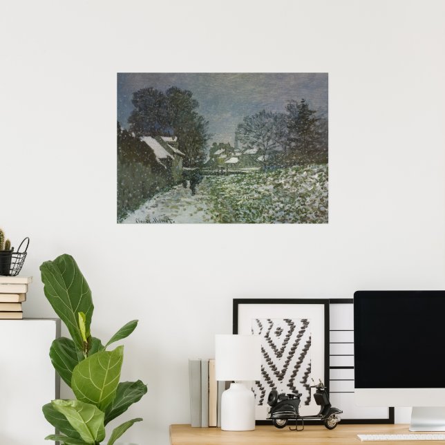 Poster Neve em Argenteuil por Claude Monet (Escritório em casa)