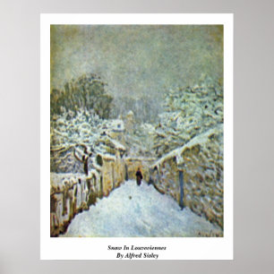Póster Neve em Louveciennes por Alfred Sisley