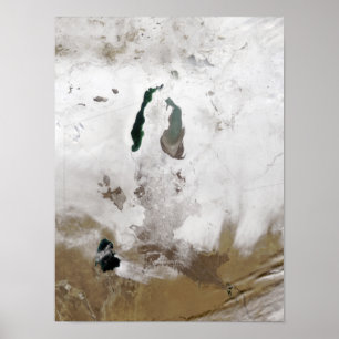 Poster Neve em torno do mar de Aral
