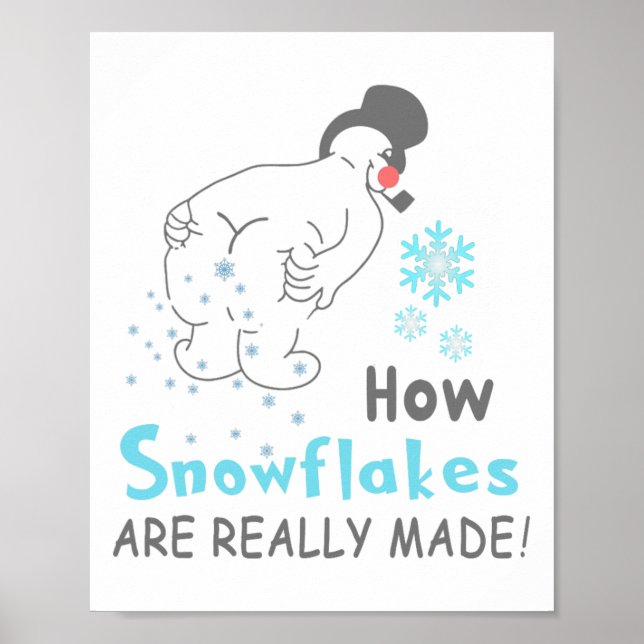 Poster Neve Engraçada Como os Flocos de Neve São Realment (Frente)