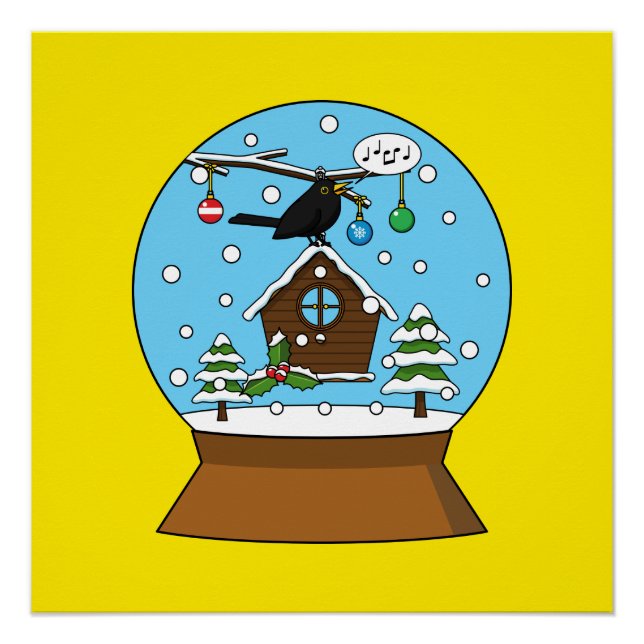 Póster Neve Globe com Blackbird Singing (Frente)