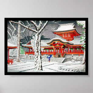Póster Neve legal no santuário kyoto do hachiman do