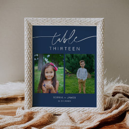 Poster NEVE Marinho Blue Childhood Photos Table Number 8x