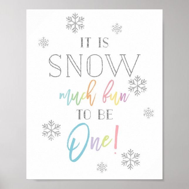 Poster Neve Muito Divertida | Arco-íris prateado | Sinal  (Frente)