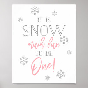 Poster Neve Muito Divertida Rosa prateada Primeiro si