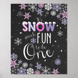 Póster Neve muito divertido ser um primeiro sinal de aniv