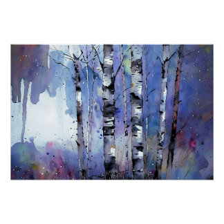 Póster Neve no passarinho encantado