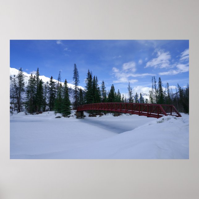 Poster Neve No Rio Simpson Trailhead Rio Kootenay (Frente)