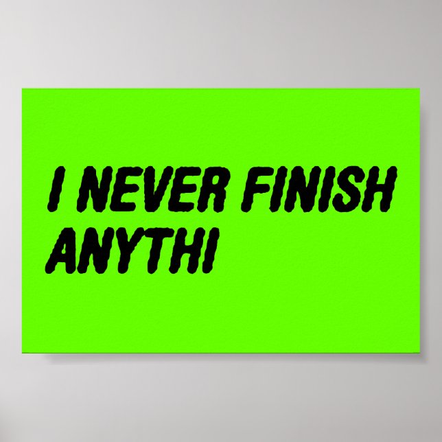 Poster Neverfanythg (Frente)
