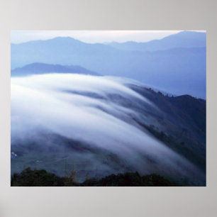 Póster Névoa Darjeeling India da nuvem