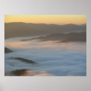 Poster Névoa do sol em Pieniny