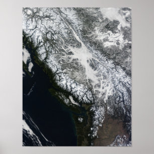 Póster Névoa e neve no Columbia Britânica