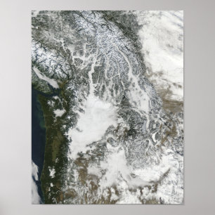 Póster Névoa e neve no noroeste pacífico (col verdadeir