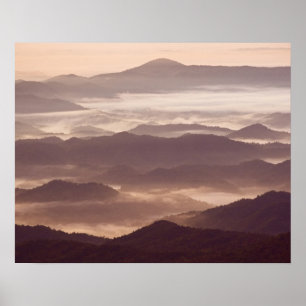 Póster nevoeiro da manhã no sul do Apalachian