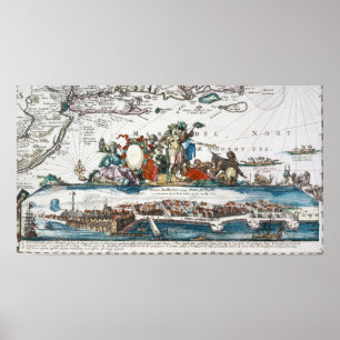 POSTER NEW AMSTERDAM, 1673
