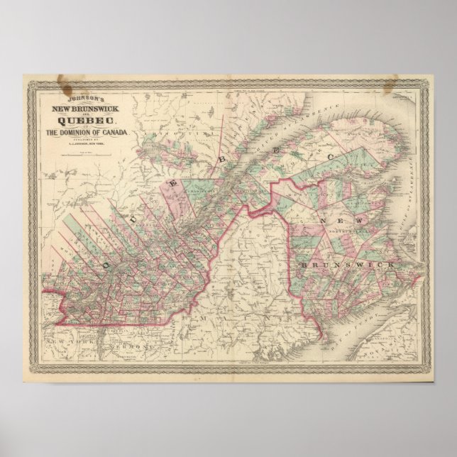 Póster New Brunswick e Quebec (Frente)