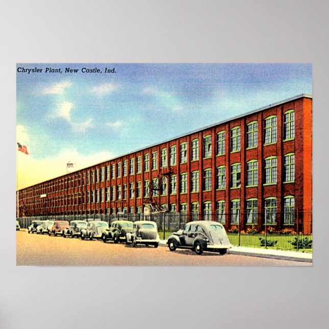 Póster New Castle, Indiana Chrysler Plant (Frente)