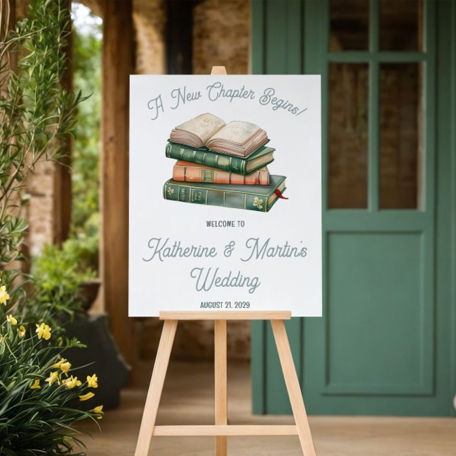 Poster New Chapter Begins, Book Themed Welcome (Criador carregado)