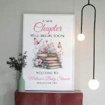 New Chapter Girl Storybook Baby Shower Welcome