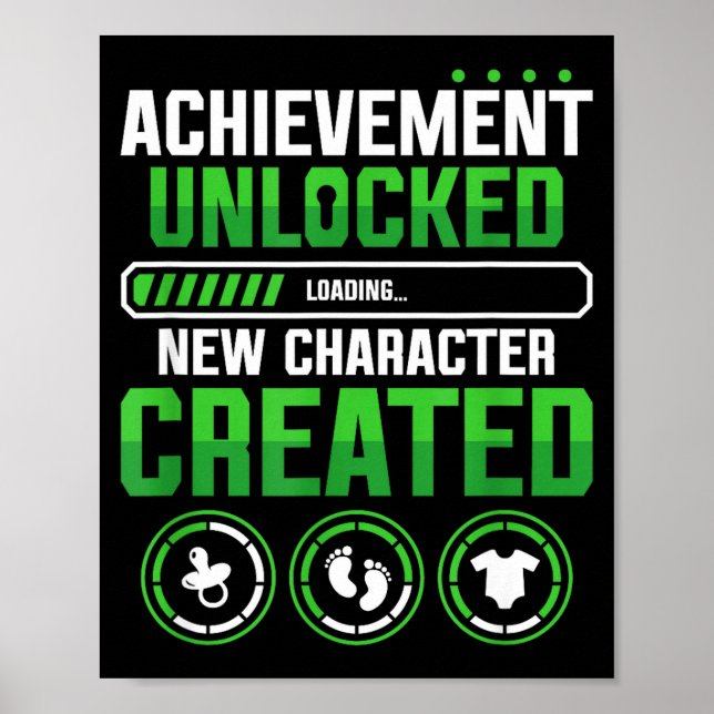 Poster New Character D Gamer Pregnancy Announcement  (Frente)