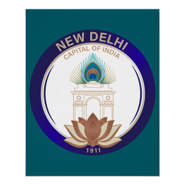 Póster New Delhi India (Frente)