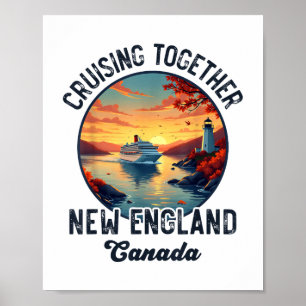 Poster New England Canada Cruise, Cruising Juntos Caem