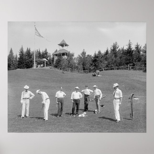 Póster New Hampshire Golfers, 1910. Vintage Photo (Frente)