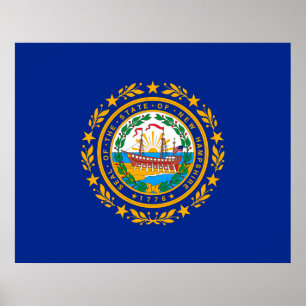 Poster New Hampshire State Flag Design