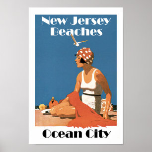 Poster New Jersey Beaches ~ Ocean City