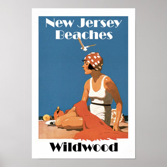 Póster New Jersey Beaches ~ Wildwood (Frente)