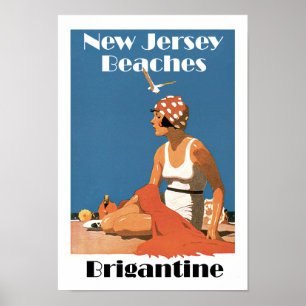 Póster New-jersey encalha o Brigantine do ~