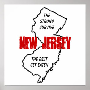 Poster New Jersey: os fortes sobrevivem, os outros são co