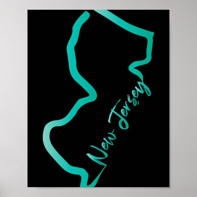 Poster New Jersey Shirt Jersey Graphic Tees For Women. Me (Frente)