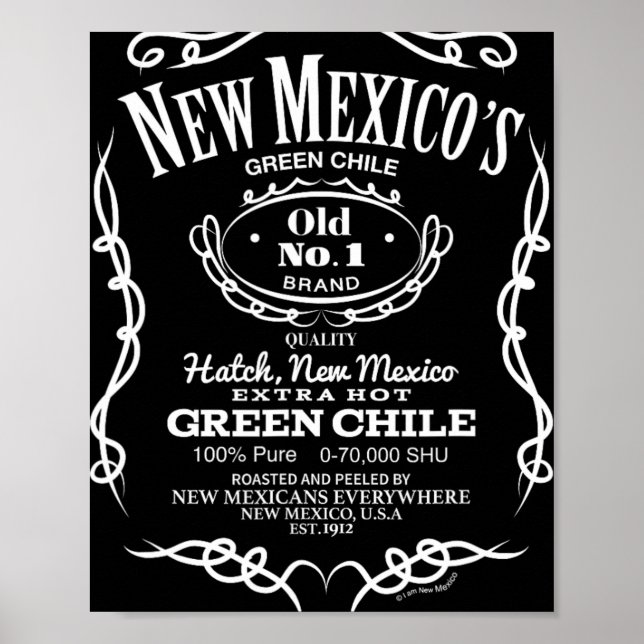 Poster New Mexico's Old No. 1 Hatch Green Chile Novelty D (Frente)