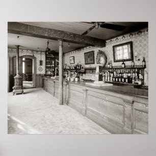 Poster New Orleans Absinthe Room, 1906. Vintage Photo