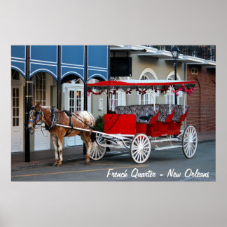Póster New Orleans Carruagem Ride