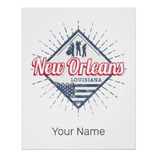 Póster New Orleans City Louisiana Estados Unidos Vintage