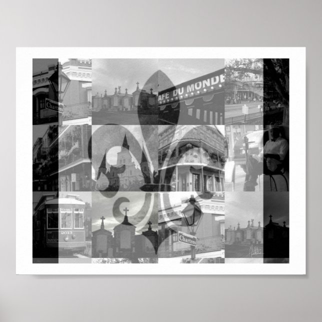 Póster New Orleans Collage [Impressão] (Frente)