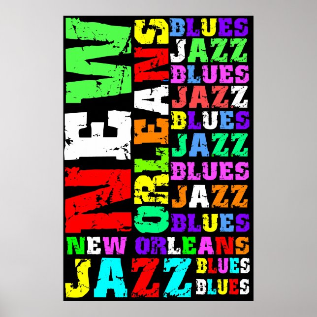 Póster New Orleans Jazz (Frente)