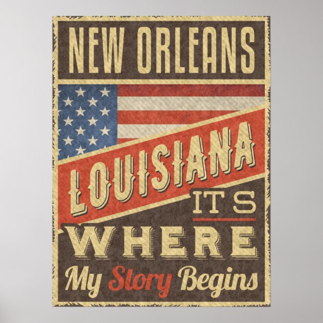 Poster New Orleans Louisiana (Frente)