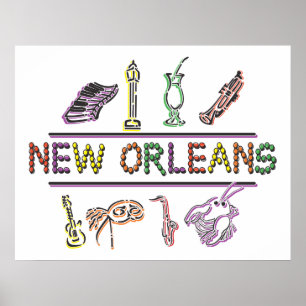 Poster New Orleans Mardi Gras