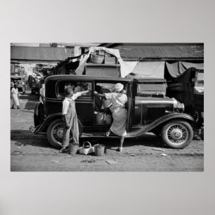 Póster New Orleans Market, anos 30