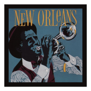 Póster New Orleans Music poster