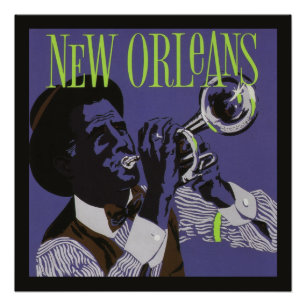 Póster New Orleans Music poster